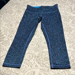 🎄Closet Closing Sale🎄 Lululemon Blue Speckled Crop Leggings 6